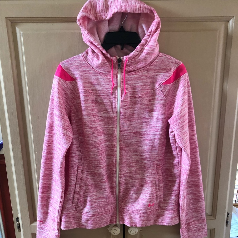 Under Armour - Cold Gear Pink Zip Up Hoodie